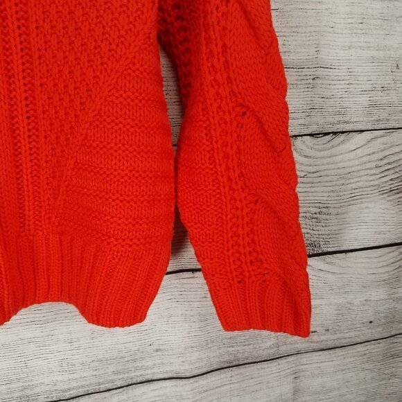 NEW One A Crew Neck Pullover Sweater Cable knit Long Raglan Sleeves NWT $78 - Picture 6 of 10